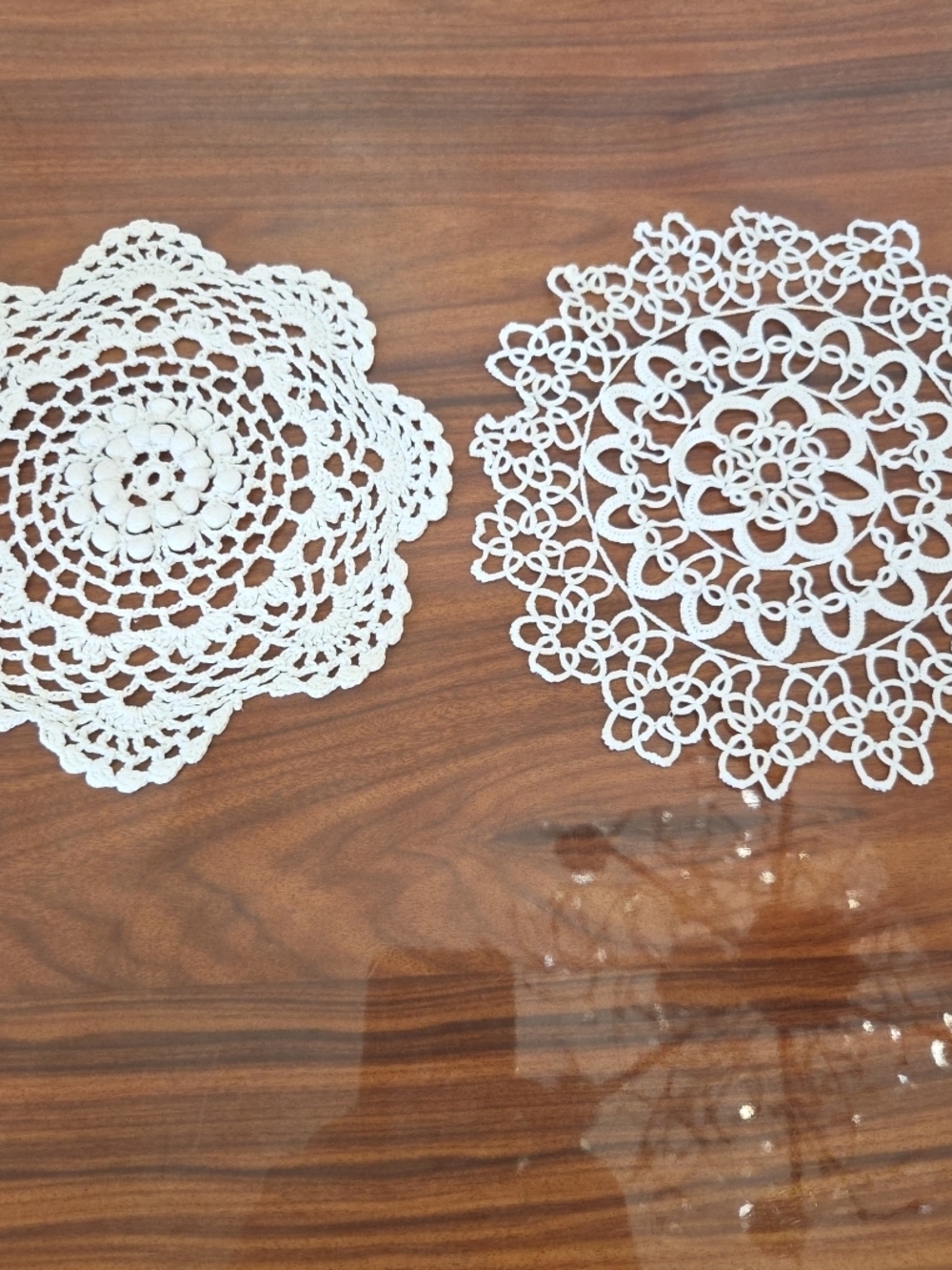 White Crochet Lace Doily Placemats - Classic Table Linen